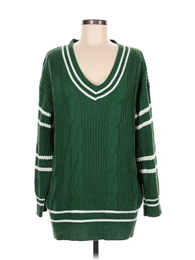 Pre-owned Vanilla Bay Pullover Sweater In Green
