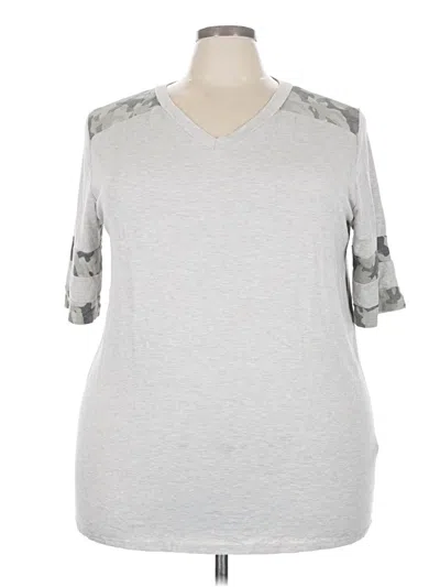 Pre-owned Vanilla Bay Short Sleeve Top Gray V-neck Tops