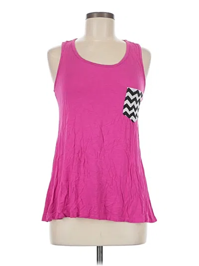 Pre-owned Vanilla Bay Sleeveless Top Pink Scoop Neck Tops