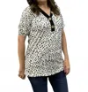 Vanilla Bay Spotted Short Sleeves Shirt In Black In White