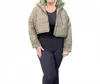 Vanilla Bay Women's Brianna Quilted Cropped Puffer Jacket In Beige In Green