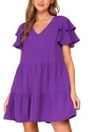 Vanilla Monkey Airflow Game Day Dress In Purple In Purple