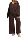 Vanilla Monkey Luxeknit Half Zip Top - Plus In Brownie In Brown