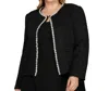 Vanilla Monkey Rhinestone Trim Jacket - Plus In Black In Black