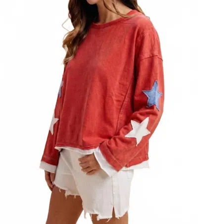 Vanilla Monkey Stargaze Tee In Multi In Red