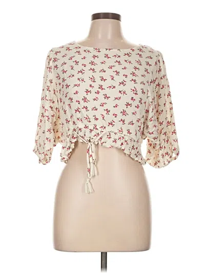 Pre-owned Vanilla Star 3/4 Sleeve Blouse In Ivory