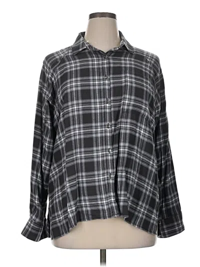 Pre-owned Vanilla Star 3/4 Sleeve Button Down Shirt In Gray