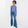 Vanilla Star Big Kid Girls Cargo Flare Leg Jean In Blue