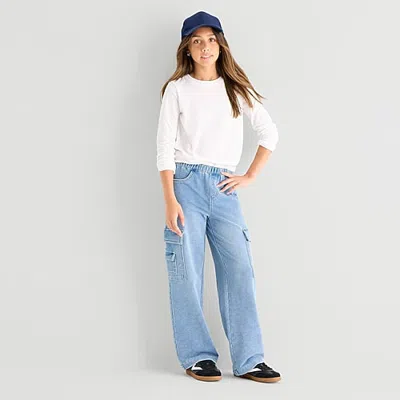 Vanilla Star Big Kid Girls Cargo Jean In Blue