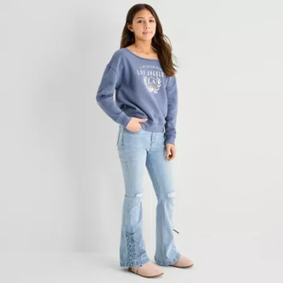 Vanilla Star Big Kid Girls Flare Leg Jean In Blue
