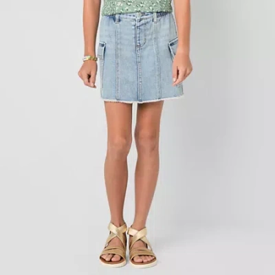 Vanilla Star Big Kid Girls Mid Rise Skort In Blue