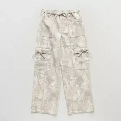 Vanilla Star Big Kid Girls Wide Leg Cargo Pant In Gray