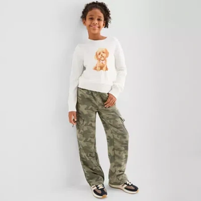 Vanilla Star Big Kid Girls Wide Leg Cargo Pant In Green