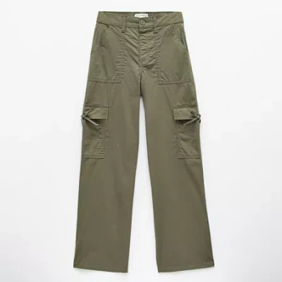 Vanilla Star Big Kid Girls Wide Leg Cargo Pant In Green