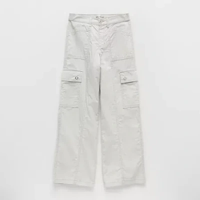 Vanilla Star Big Kid Girls Wide Leg Cargo Pant In Gray