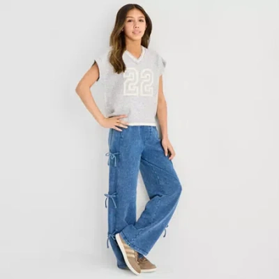 Vanilla Star Big Kid Girls Wide Leg Jean In Blue