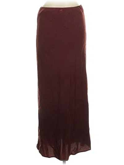Pre-owned Vanilla Star Formal Skirt In Burgundy