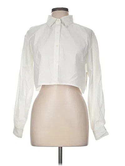 Pre-owned Vanilla Star Long Sleeve Blouse In Ivory