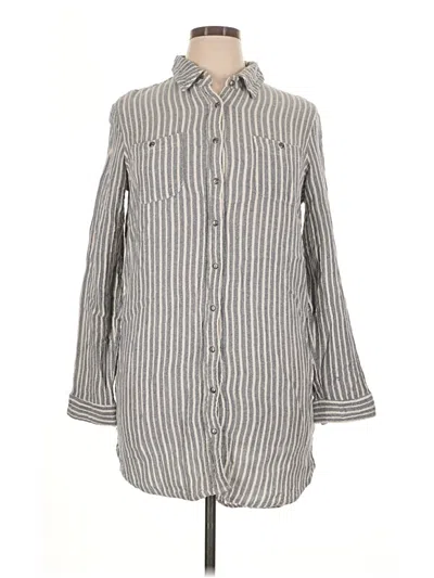 Pre-owned Vanilla Star Long Sleeve Button Down Shirt In Gray