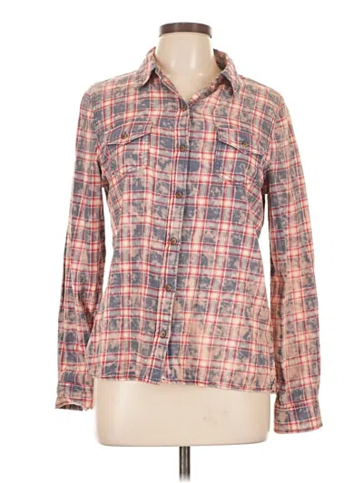 Pre-owned Vanilla Star Long Sleeve Button Down Shirt In Orange