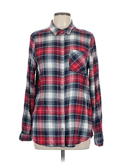 Pre-owned Vanilla Star Long Sleeve Button Down Shirt In Red