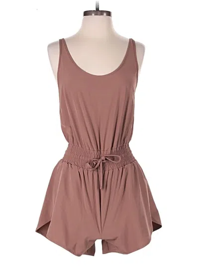 Pre-owned Vanilla Star Romper In Brown