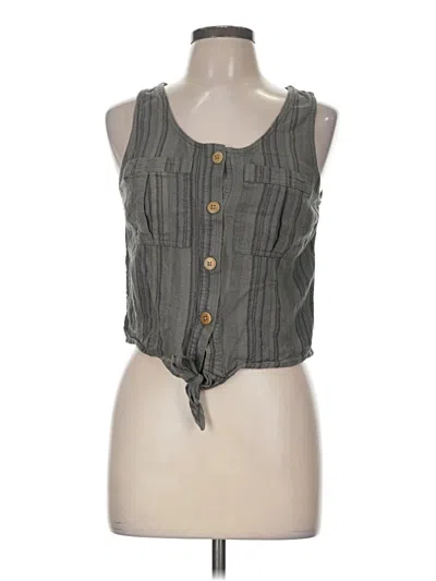 Pre-owned Vanilla Star Sleeveless Blouse In Gray