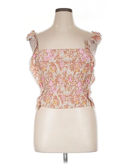 Pre-owned Vanilla Star Sleeveless Top Pink Sweetheart Neckline Tops