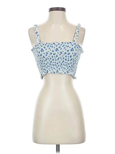 Pre-owned Vanilla Star Tank Top Blue Sweetheart Neckline Tops