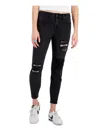 Shop Vanilla Star Womens Distressed High Rise Skinny Jeans In Multi