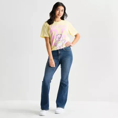 Vanilla Star Womens Juniors Mid Rise Bootcut Jean In Blue