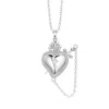 Vanimy Women's Flaming Heart With Dagger Necklace In Silver In Metallic