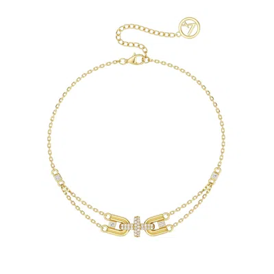 Vanimy Women's Gold Holy Door Link Bracelet