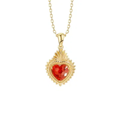 Vanimy Women's Gold Nova Heart Necklace