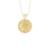Vanimy Women's Gold Promised Land Everyday Miracles Blessings Spiral Coin Medallion Necklace In Gold
