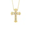 Vanimy Women's Gold Versatile Cross Duo Set Pendant Necklace In Gold