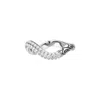 Vanimy Women's Silver Pavé Wavy Enamel Statement Stacking Ring In Silver