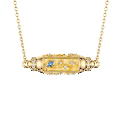 Vanimy Women's Unity Ichthys Spinner Anxiety Relief Pendant Necklace In Gold