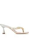 Vanina 70mm Crystal-embellished Square-toe Sandals In White
