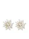 Vanina Beaded Crystal Earrings In Neutral
