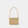 Vanina Beaded Sable Nacrã© Clutch Bag In Gold
