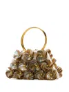 Vanina Fleurs De Shells Clutch Bag In Neutral