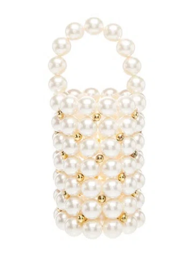 Pre-owned Vanina Mother Of Pearl Top Handle Bag In Neutrals