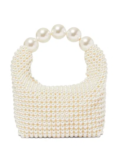 Vanina Nuit Blanche Pearl-embellished Clutch Bag