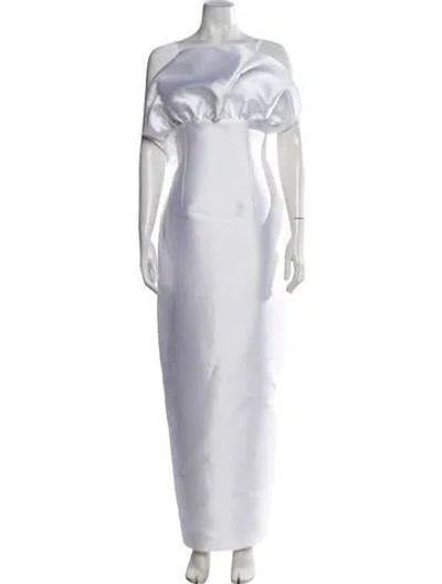 Pre-owned Vanina Off-the-shoulder Long Dress W/ Tags In White