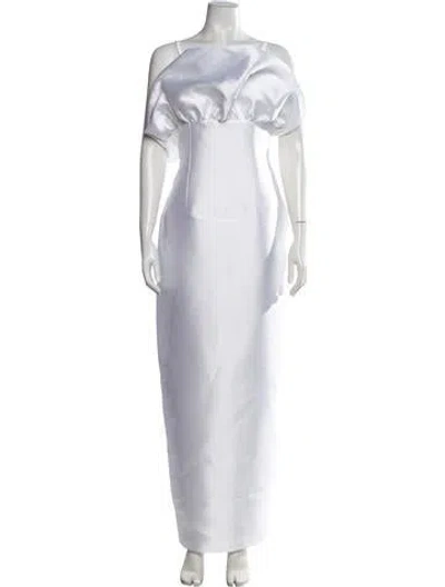 Pre-owned Vanina Off-the-shoulder Long Dress W/ Tags In White