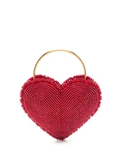 Vanina Reine De Coeur Clutch Bag In Red