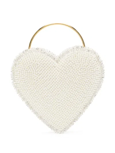 Vanina Reine De Coeur Clutch Bag In White