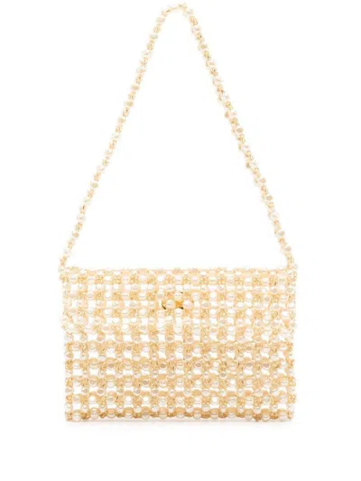 Vanina Sable Nacres Baguette Bags In Grey
