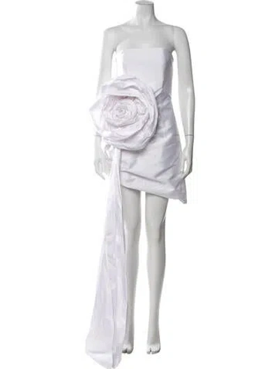 Pre-owned Vanina Strapless Mini Dress In White